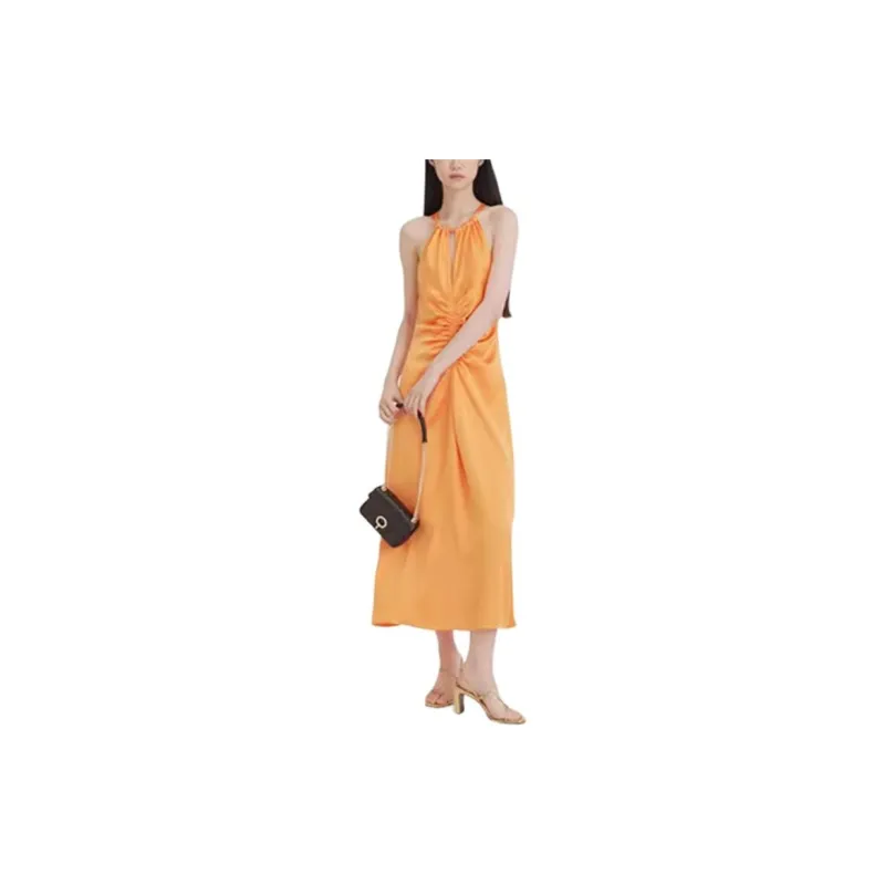 Sandro Slip Dresses Women's Orange-4