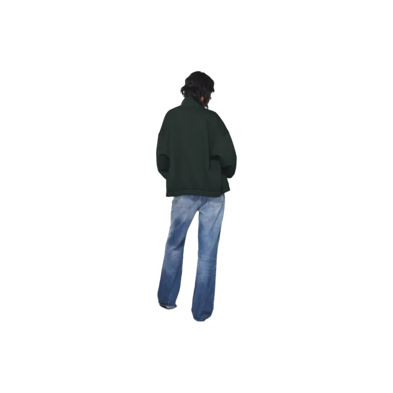 ZARA Puffer Jacket Women's Dark Khaki-1