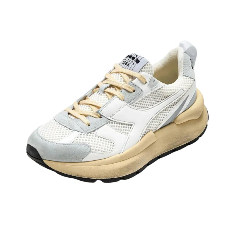 Diadora Heritage Anti Slip Wear Resistant Low Top Casual Shoes Women's White-2