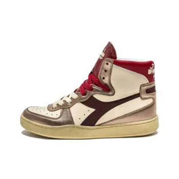 Diadora Heritage Anti Slip Wear Resistant High Top Skateboard Shoes Women's Beige