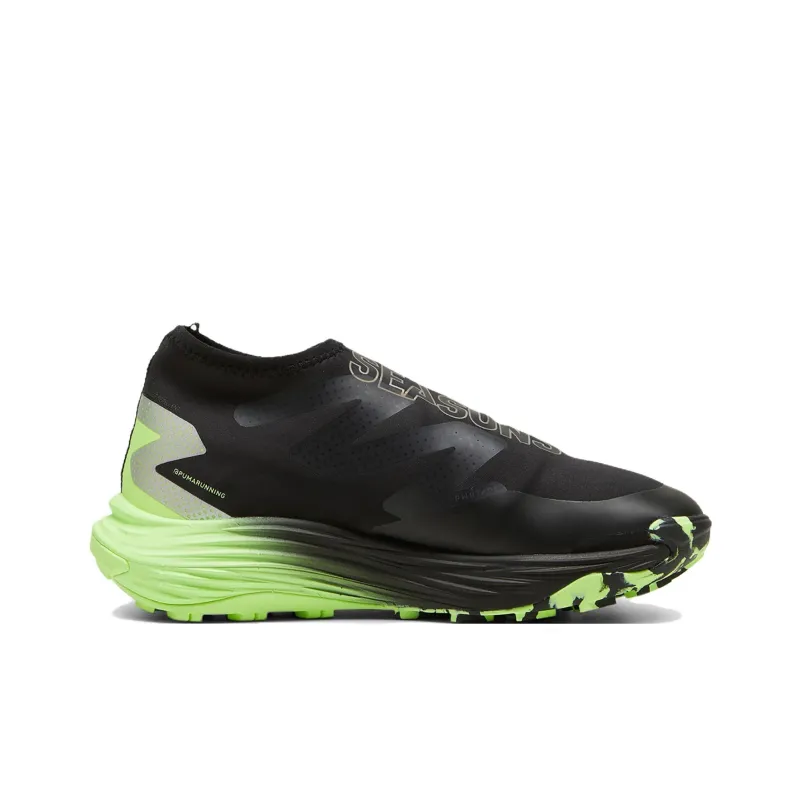 PUMA Voyage NITRO 3 Anti Slip Wear Resistant Mid Top Trail Running Shoes Women's Black Green-1