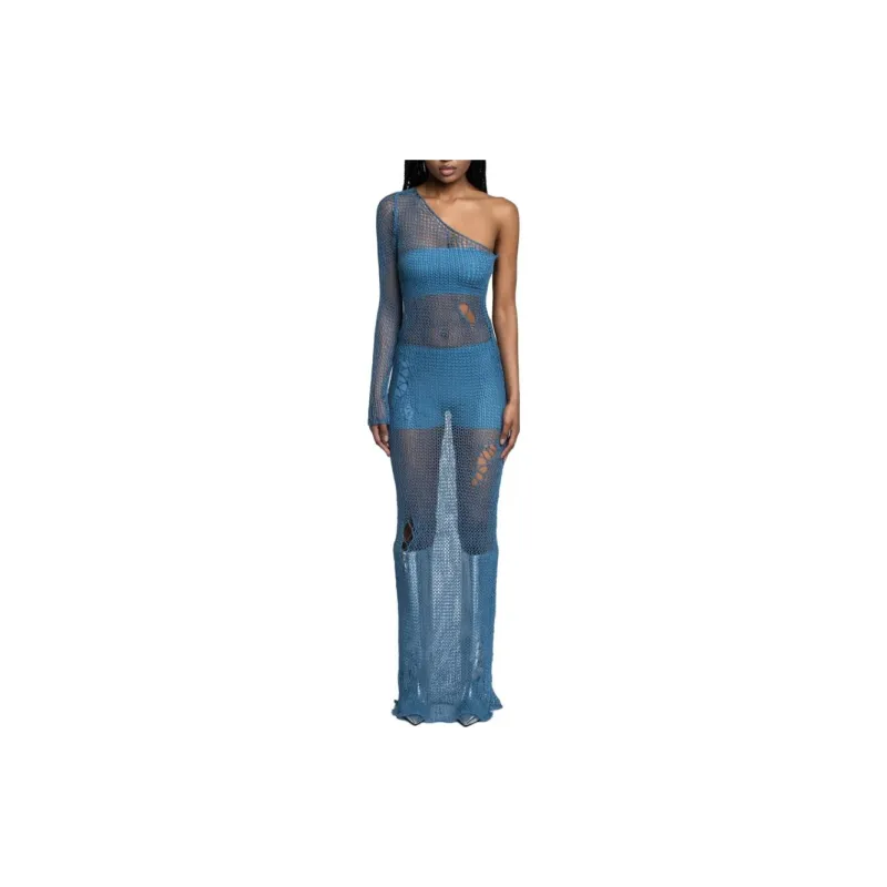 The Kript Long-Sleeved Dresses Women's Blue-1