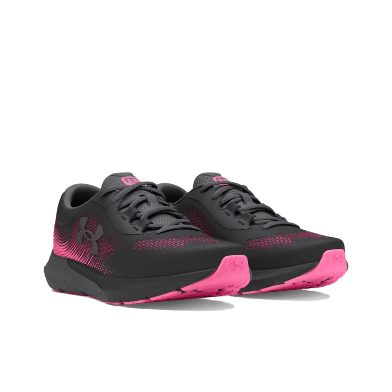 Under Armour Rogue 4 Anti Slip Wear Resistant Low Top Running Shoes Women's Black Pink-2