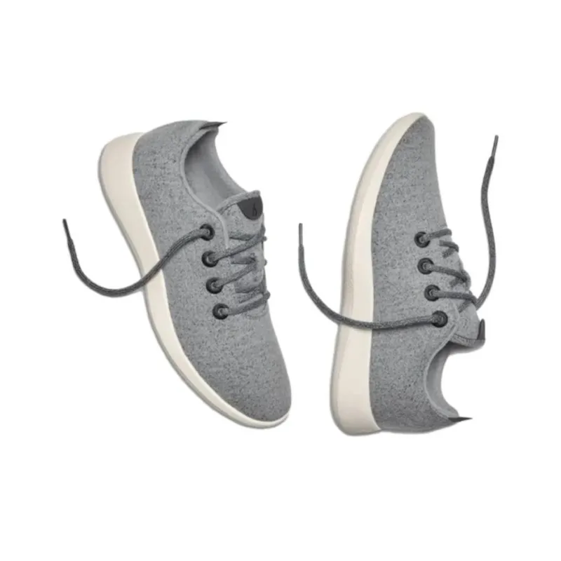 Allbirds Wool Runner Slip-Resistant Breathable Low-Top Sports Casual Shoes Women's Water Mist Ash-2