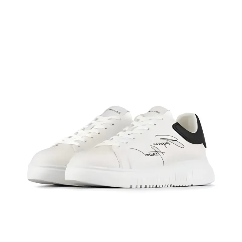 EMPORIO ARMANI Signature Logo Printed Low-Top Sneakers-3