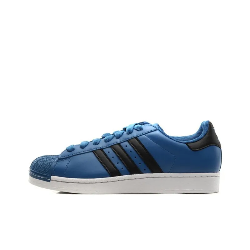 Adidas Originals Superstar 2 Low Top Skateboard Shoes Unisex Blue-0