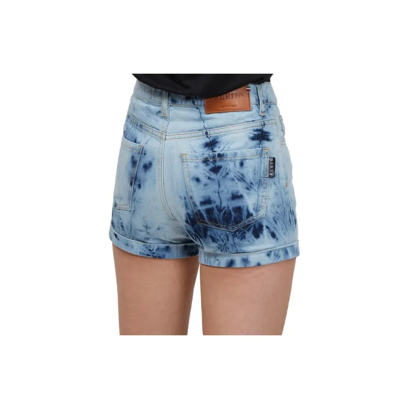 PHILIPP PLEIN Bleached Hot Pants-4