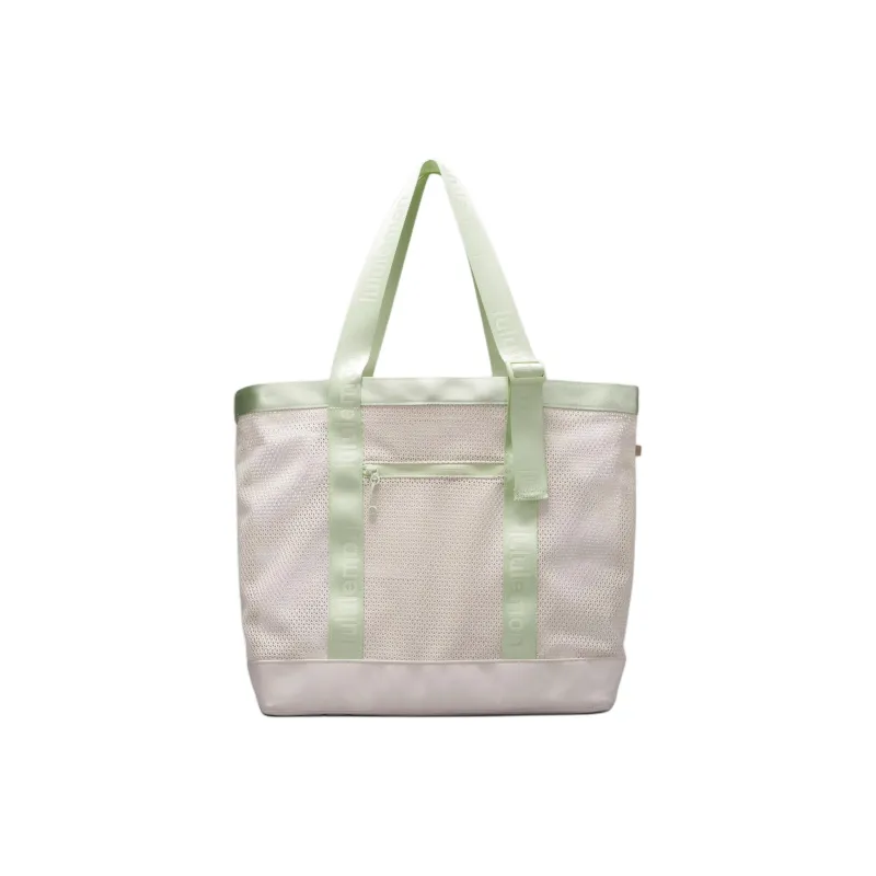 Lululemon Polyester Shoulder Bag, Handbag Regular Women's Albumin & Kohlrabi Green & Camel-0