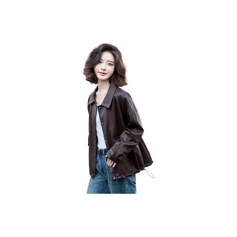 Yi Mengyuan Leather Jacket Women's-3