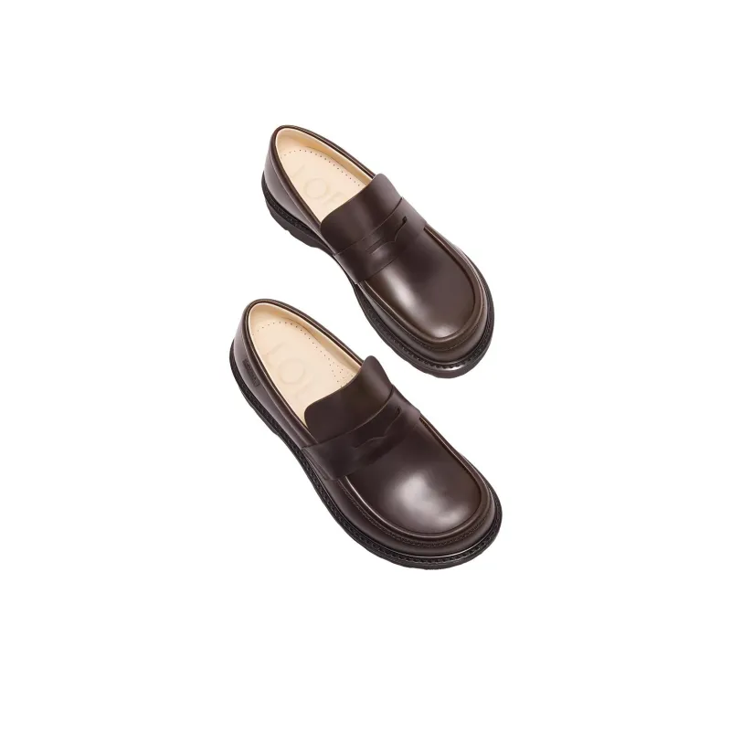 LOEWE Blaze Loafers 3.5cm Women's Brown-4