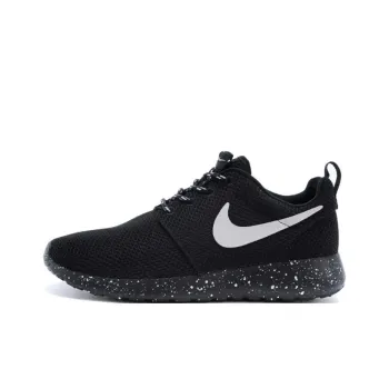 Nike Roshe Run Black White Speckled Sole Women's
