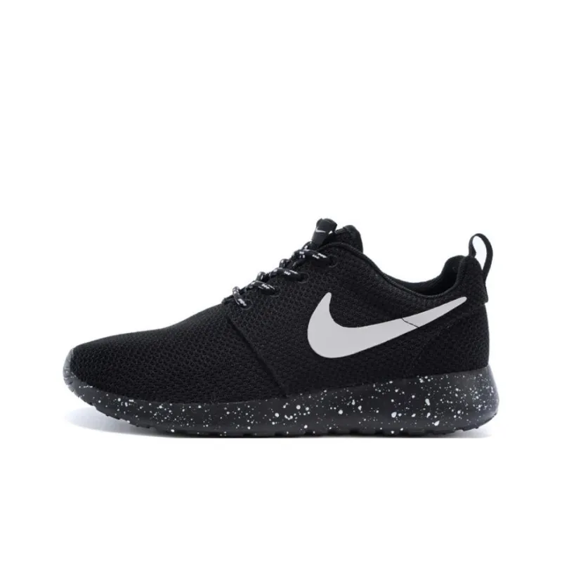 Nike Roshe Run Black White Speckled Sole Women's-0
