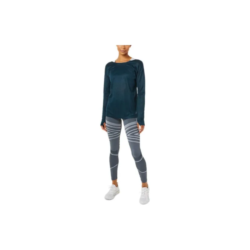 Asics Open Back Long Sleeve Top T-Shirt Women's French Blue-3