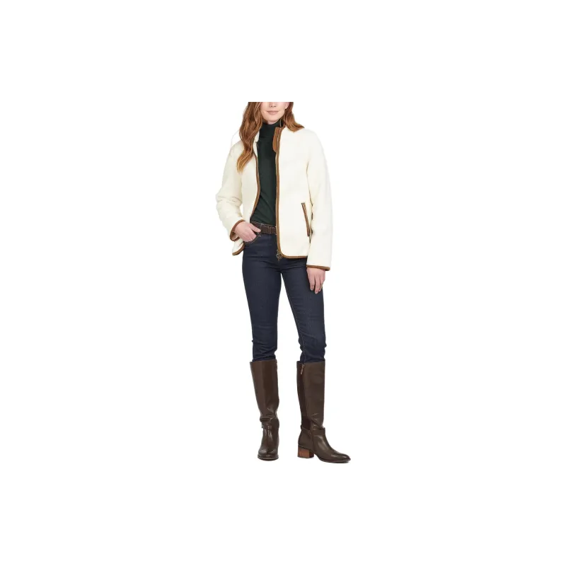 BARBOUR Barbour Lavenham Fleece Jackets Coats Women's White-1