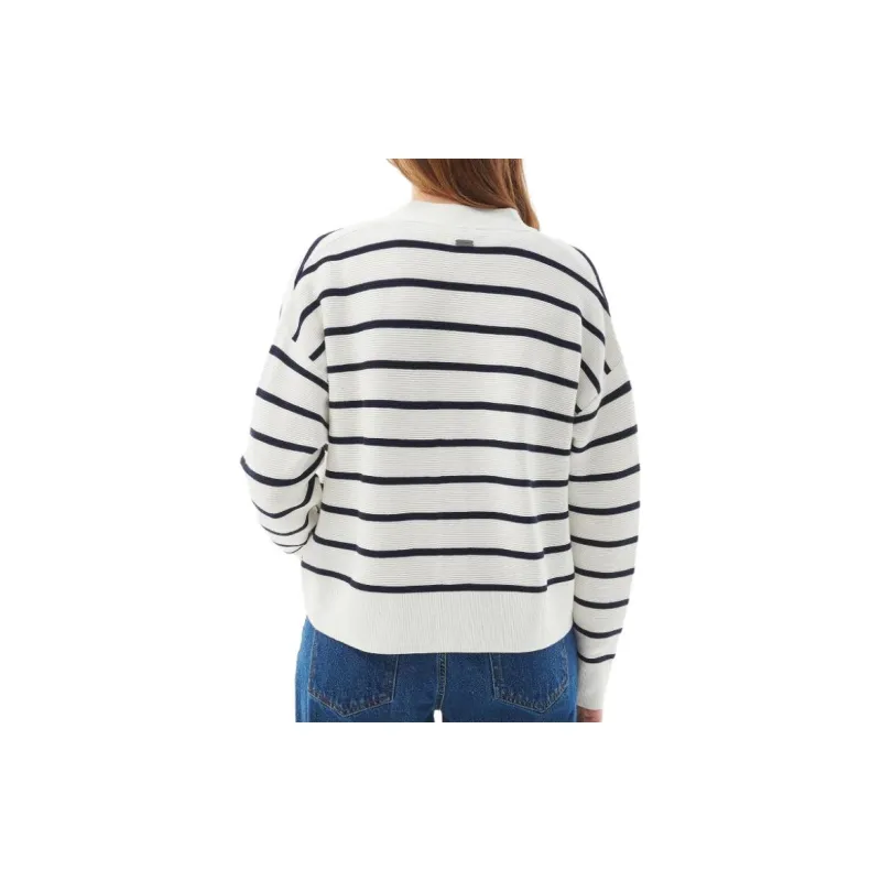 BARBOUR Mariner Cardigan Knitwear Women's White-3