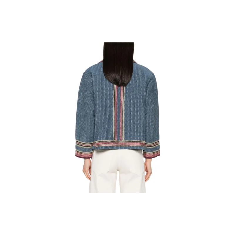 BA&SH Ciago Striped Cotton Jacket-2
