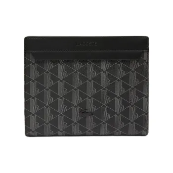 LACOSTE PVC Toiletry Bag Men's Black Gray Color