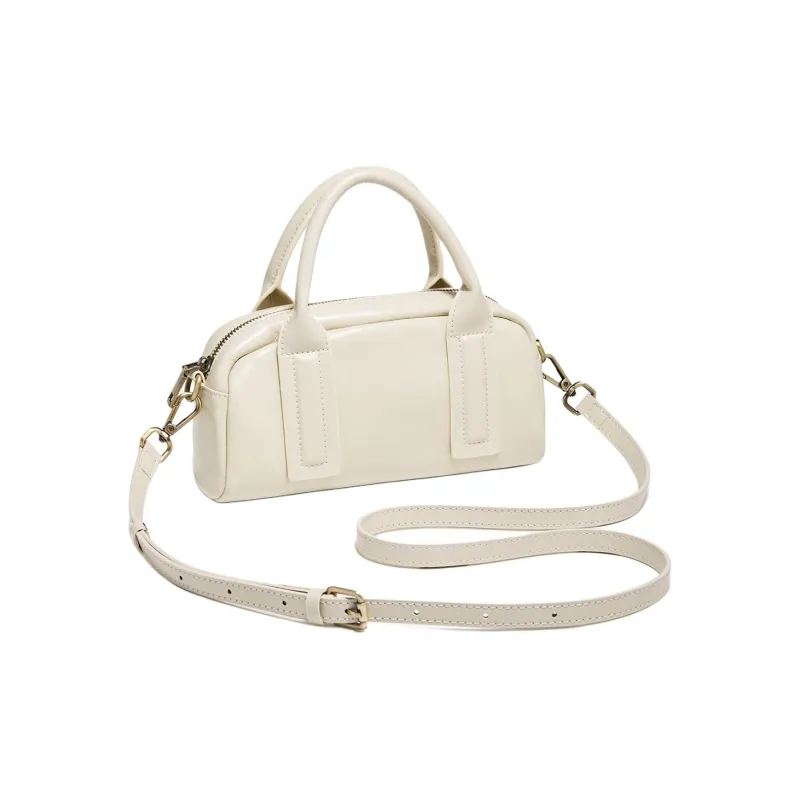 Marino Orlandi Cow Leather With Synthetic Leather Boston Bag, One Shoulder Handbag Small Size Women's Multicolor-8