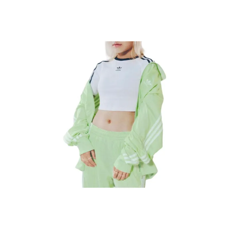 Adidas Women's Adicolor Classics Loose Firebird Track Top Semi Green Spark-4
