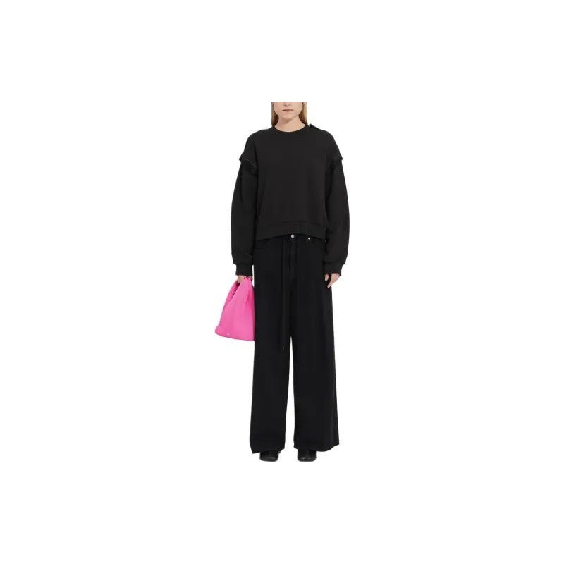 MM6 Maison Margiela Unbrushed Cotton Jersey Sweatshirt-1