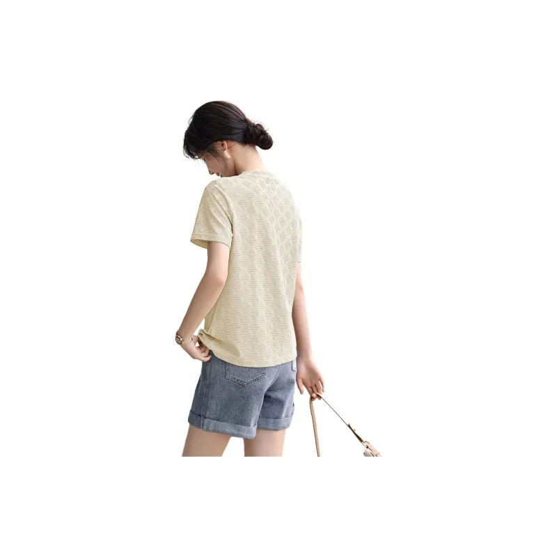 XWI T Shirt Women's Cream Yellow-1