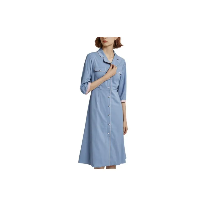 FINITY Short Sleeved Dresses Women's Blue-1