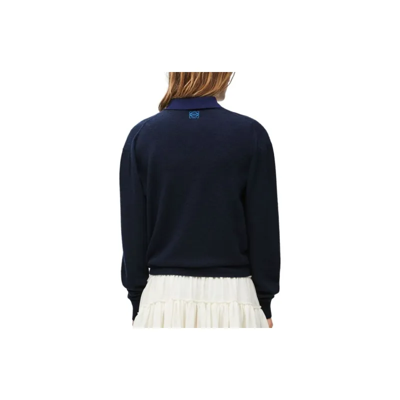 LOEWE Logo Embroidered V Neck Jumper-2