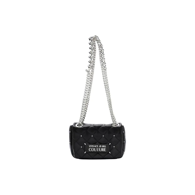 VERSACE JEANS COUTURE Polyester Square Bag, Handbag, Shoulder Bag Women's Black-1