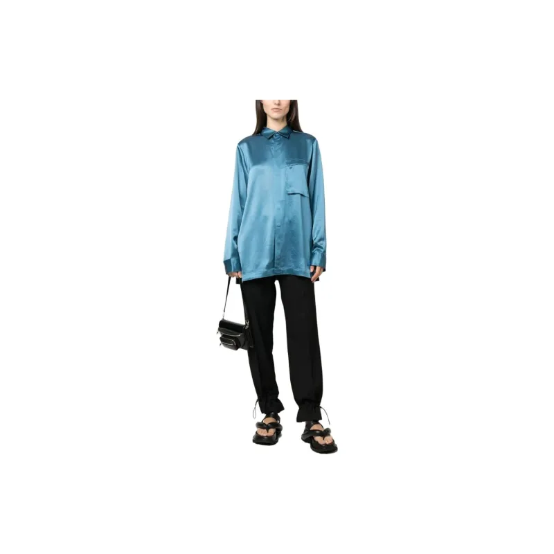 Y 3 Shirts Women's Blue-1