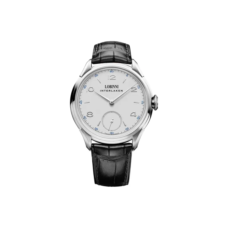 LOBINNI L Business Men's Watch Manual Mechanical Movement Cowhide Strap Watch Men's Watches White Dial-7