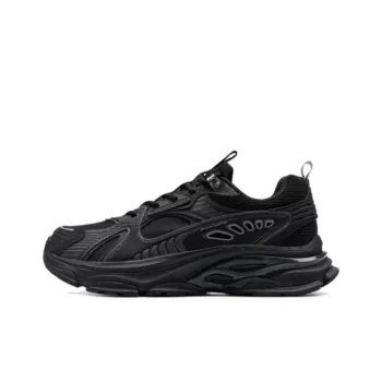 XTEP Non slip Lightweight Low Top Chunky Sneakers Men's Black