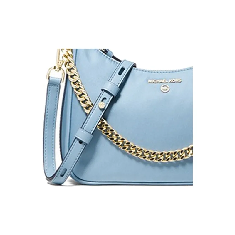 MICHAEL KORS Jet Set Charm Nylon Fabric Shoulder Bag, Crossbody Bag Medium Size Women's Light Blue-3