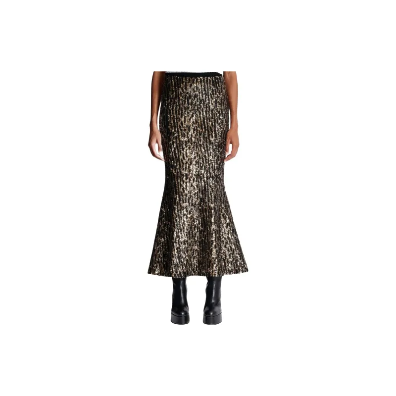 BALMAIN Sequin detail Gored Midi Skirt-3