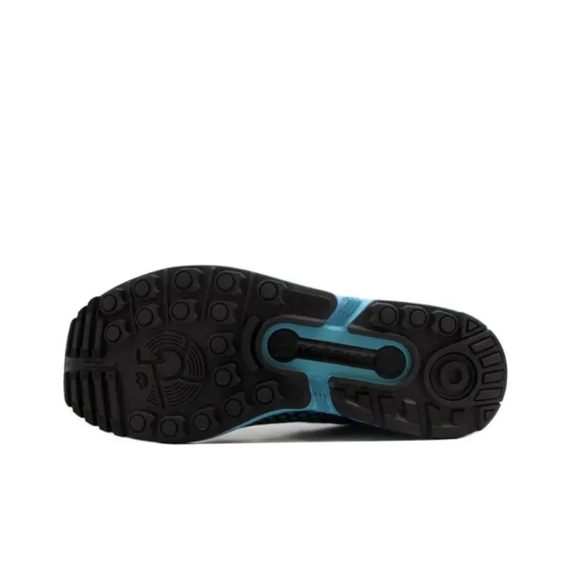 Adidas Zx Flux Techfit Core Black/Blanch Sea Blue-4