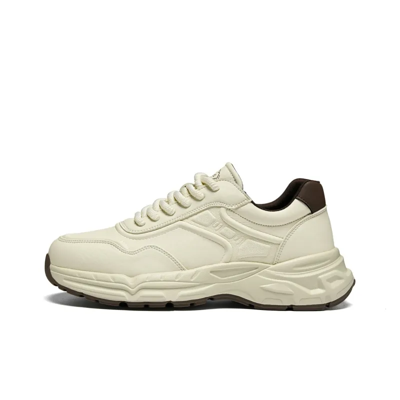 HLA Chunky Sneakers Men Low Top Beige Blue, Light Coffee-0