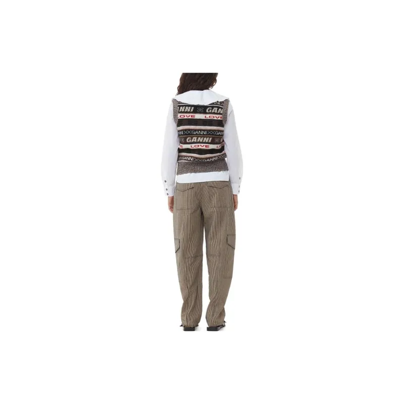 GANNI Vests Women's Chocolate-2