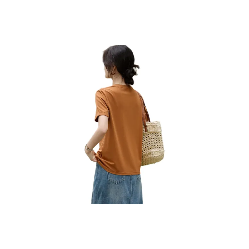 XWI T Shirt Women's Yellow Brown-0
