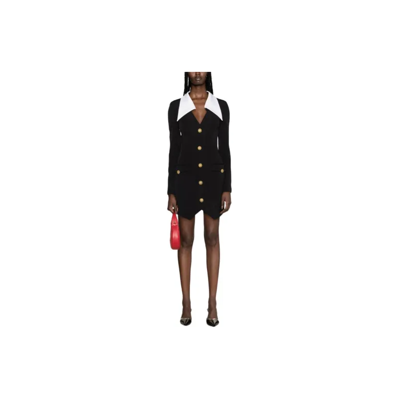 BALMAIN Button embellished Mini Dress-2