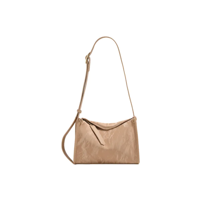 NOMK PU Shoulder Bag, Crossbody Bag Women's Coffee/Green/Pink/Ecru-0