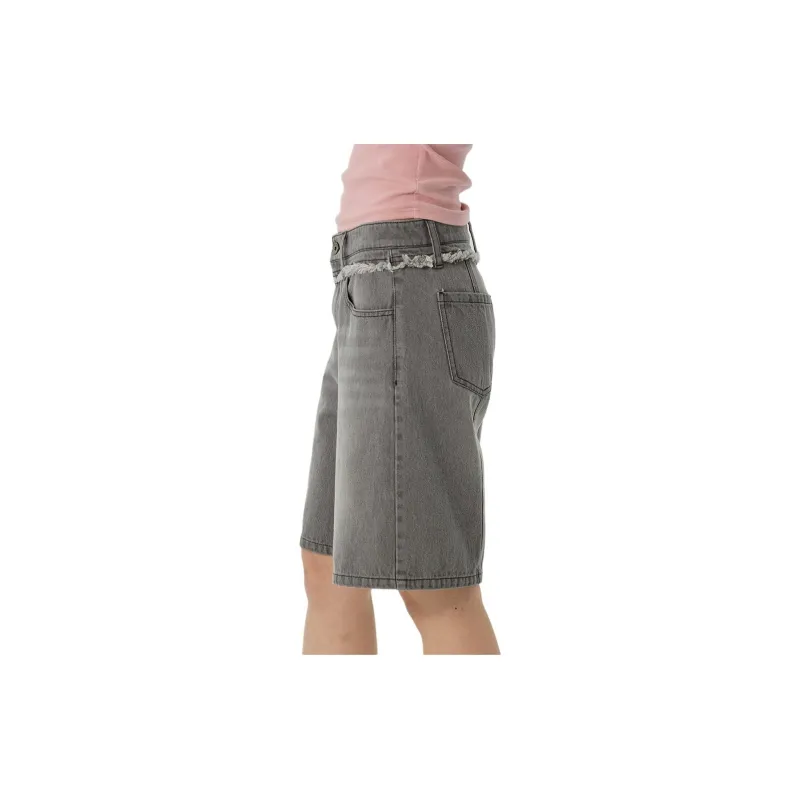 Omont Denim Shorts Women's Galaxy Gray-3