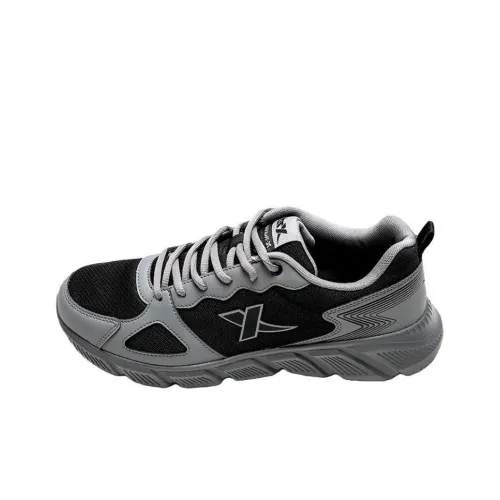 XTEP Anti Slip Wear Resistant Low Top Casual Running Shoes Men's Black Gray