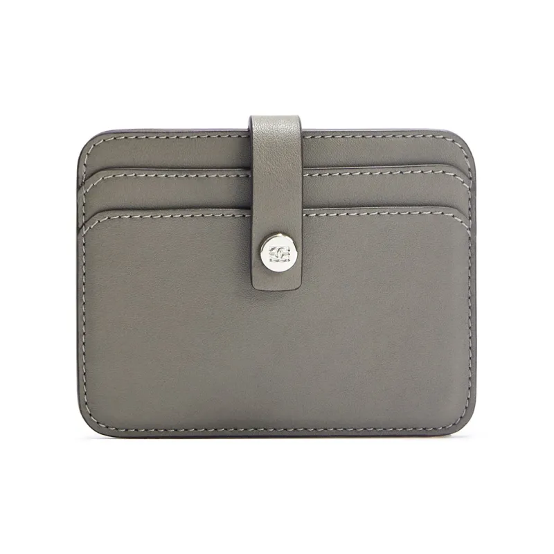 Cthulhu Split Cow Leather Tricolor Letter Card Holder Mini Unisex Dirty Orange/Ink Grey/Grey White-7