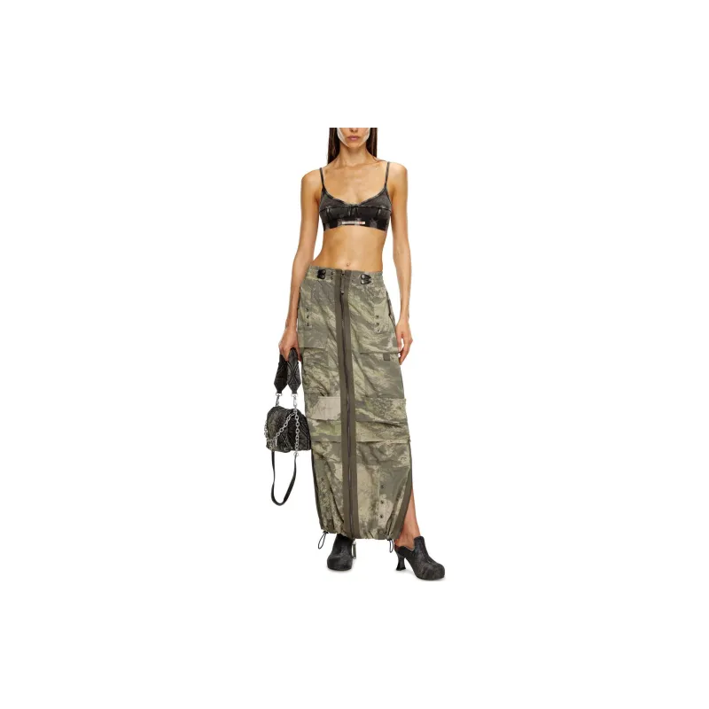 DIESEL O Crep N1 Maxi Skirt-1