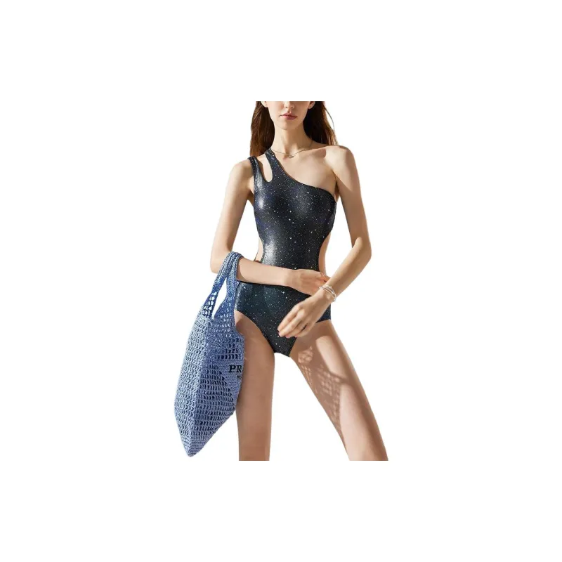 Watertime One piece Swimsuit Women's Silver-1