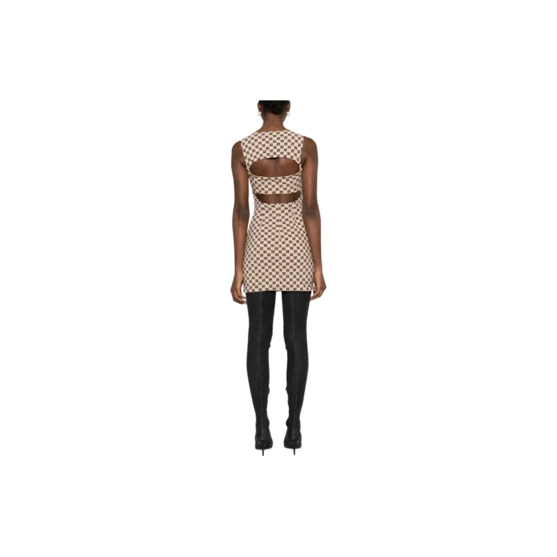Misbhv Monogram-pattern Sleeveless Minidress-3