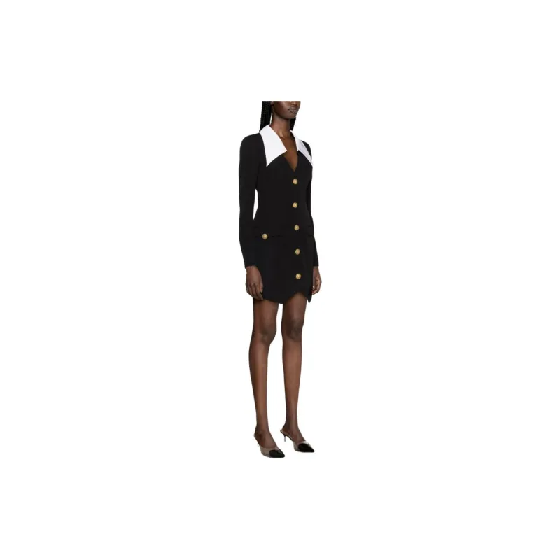 BALMAIN Button embellished Mini Dress-4
