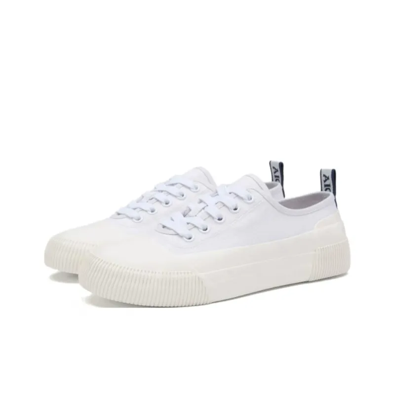 AIGLE Rubber Low W Anti-Slip Wear-Resistant Breathable Lightweight Low-Top Canvas Shoes Women's White-2