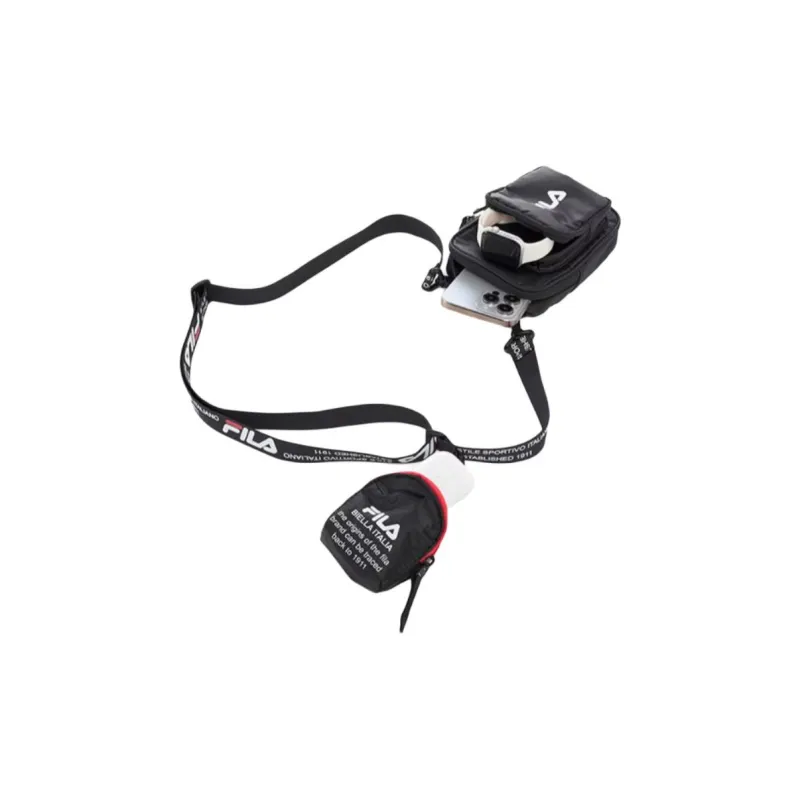 FILA Polyester Cell Phone Pouch, Shoulder Bag, Crossbody Bag Unisex Black-3