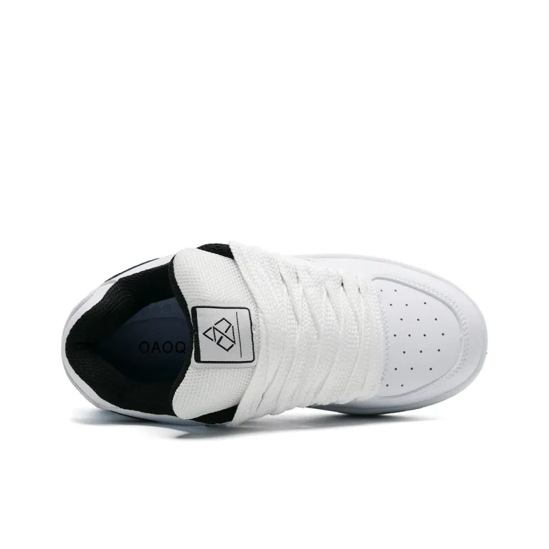 OAOQ Height Increasing Wear-Resistant Lightweight Breathable Slip-Resistant Low-Top Skateboard Shoes Unisex Box-51