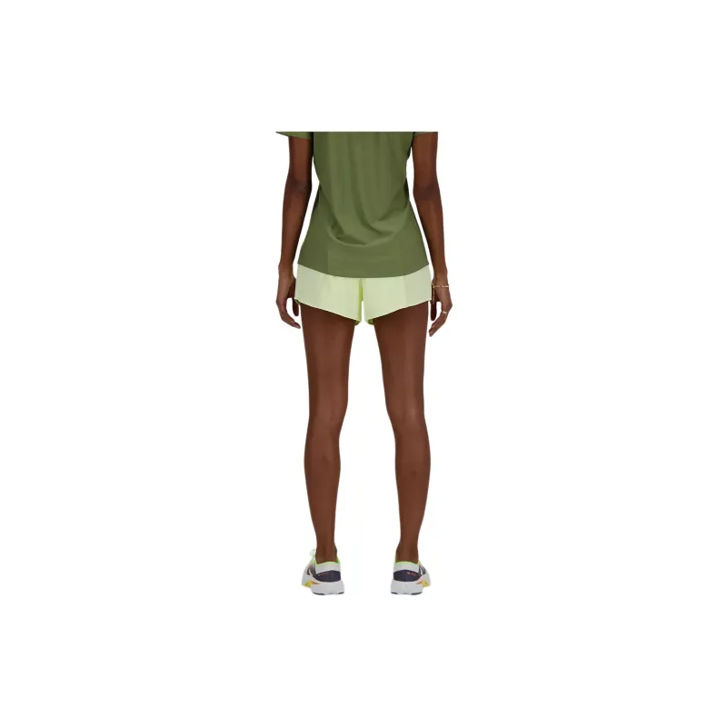 New Balance Casual Shorts Women's Neon Yellow-4